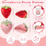 2 Pcs Strawberry Plush Pillows 