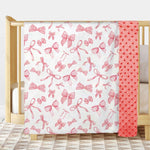 Pink Bow Baby Blanket for Girls