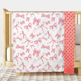 Pink Bow Baby Blanket for Girls