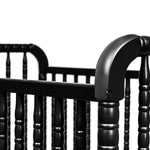 Jenny Lind 3-In-1 Convertible Crib in Ebony, Removable Wheels, Greenguard Gold Certified