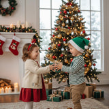 Baby Knit Cardigan – Neutral Safari Animal Sweater | Elephant & Giraffe Embroidery | Soft Cotton Knit | Baby Shower Gift