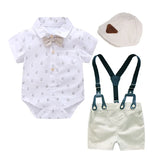 Formal Wedding Clothing Sets for Baby Boy Outfit Infant 3 6 12 18 24M Bodysuit Suspender Suit Toddler Kid Birthday Party Costume