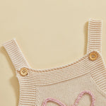 Bow Sleeveless Knitted Romper 