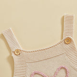 Bow Sleeveless Knitted Romper 