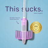 Electric Baby Nasal Aspirator with Newborn Nosepiece & 40 Filters 