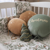 Set of 2 Christmas Baby Pillows –Gingerbread Man & Christmas Tree Plush Toys Holiday Nursery Decor | Baby Shower Gift | Soft Crib Cushion