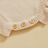Bow Sleeveless Knitted Romper 