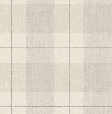 Lenox Hill Plaid Peel and Stick Wallpaper (Neutral)