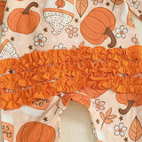 Pumpkin Baby Girl Boy Footie Romper One Piece Jumpsuit Sleeper Infant Clothes