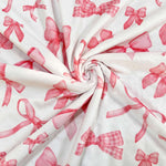 Pink Bow Baby Blanket for Girls