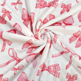 Pink Bow Baby Blanket for Girls