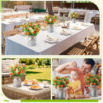 6 Sets Tangerine‌ Orange Centerpieces for Tables 