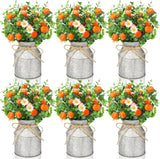 6 Sets Tangerine‌ Orange Centerpieces for Tables 