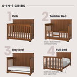 Full Panel 4-In-1 Convertible Crib, Converts to Day Bed