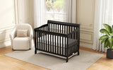 Baby Crib 5-In-1 Convertible, Wooden Cribs Converts to Toddler Bed