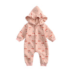 Hooded Baby Girls Rompers 