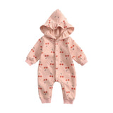 Hooded Baby Girls Rompers 