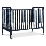 Jenny Lind 3-In-1 Convertible Crib in Ebony, Removable Wheels, Greenguard Gold Certified