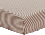 Crib Sheets – Organic Cotton Muslin Fitted Crib Sheet (Natural Stripe)