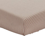 Crib Sheets – Organic Cotton Muslin Fitted Crib Sheet (Natural Stripe)