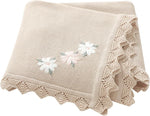 Baby Blanket 100% Traceable Cotton Knit Receiving Blankets 