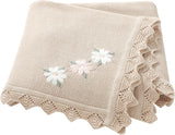 Baby Blanket 100% Traceable Cotton Knit Receiving Blankets 