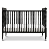 Jenny Lind 3-In-1 Convertible Crib in Ebony, Removable Wheels, Greenguard Gold Certified