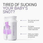 Electric Baby Nasal Aspirator with Newborn Nosepiece & 40 Filters 