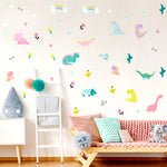 49Pcs/Set Cartoon Dinosaur Wall Stickers