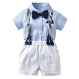 Formal Wedding Clothing Sets for Baby Boy Outfit Infant 3 6 12 18 24M Bodysuit Suspender Suit Toddler Kid Birthday Party Costume