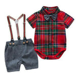 Formal Wedding Clothing Sets for Baby Boy Outfit Infant 3 6 12 18 24M Bodysuit Suspender Suit Toddler Kid Birthday Party Costume
