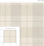 Lenox Hill Plaid Peel and Stick Wallpaper (Neutral)