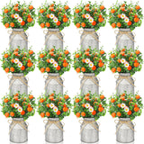 6 Sets Tangerine‌ Orange Centerpieces for Tables 
