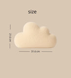 Plush Bouclé Teddy Cushion | Cream & Taupe Nursery Decor | Small Crescent Moon / Cloud / Star Pillow | Gender Neutral Baby Gift