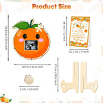 A Little Cutie Is on the Way Baby Shower Guest Book Set, 64 Pieces, Little Cutie Baby Shower Decorations with Wood Photo Sonogram Frame Keepsake 60 Wood Orange Chips Pen Standing Sign Synopsis