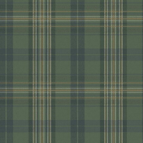 Austin Plaid Wallpaper, Green