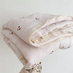 Cherry Muslin Crib Bedding and Pillow Set