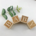 4Pcs Wooden Letters Nursery Blocks 