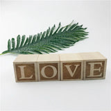 4Pcs Wooden Letters Nursery Blocks 