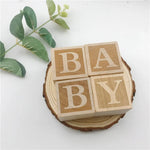 4Pcs Wooden Letters Nursery Blocks 