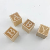 4Pcs Wooden Letters Nursery Blocks 