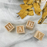 4Pcs Wooden Letters Nursery Blocks 