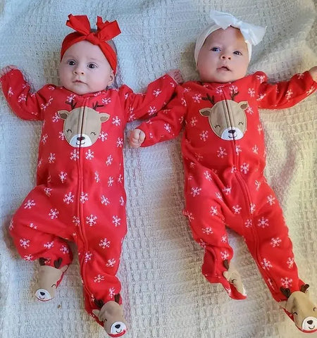 Christmas Deer Baby Rompers 