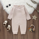 Baby Girl Knit Deer Romper