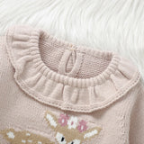 Baby Girl Knit Deer Romper