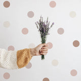 Boho Lavanda Polka Dots Wall Stickers