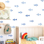  Watercolor Fish Wall Decals 