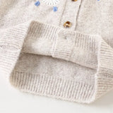 Flower Embroidery Girls Cardigan