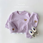 Toddler Bear Sweatshirt Pants 2Pcs Outfits