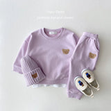 Toddler Bear Sweatshirt Pants 2Pcs Outfits
